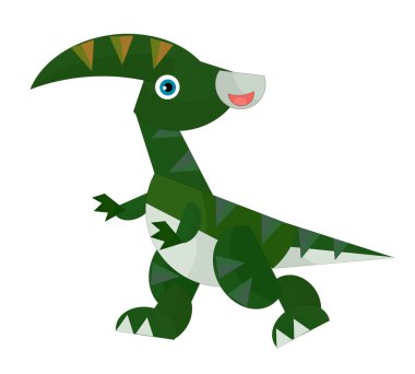 çizgi film mutlu ve komik renkli tarih öncesi dinozor dino çocuklar için izole bir illüstrasyon