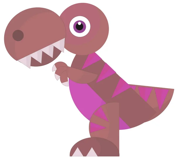 Tecknad Glad Och Rolig Färgglada Förhistoriska Dinosaurie Dino Isolerad Illustration — Stockfoto