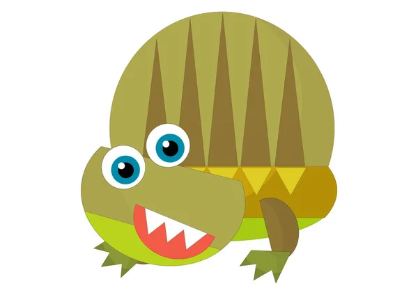 Cartoon Glücklich Und Lustig Bunte Prähistorische Dinosaurier Dino Lächeln Freundlich — Stockfoto