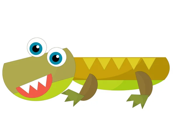 cartoon happy and funny colorful prehistoric dinosaur dino smiling friendly isolated illustration for children