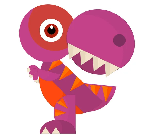 Çizgi Film Mutlu Komik Renkli Tarih Öncesi Dinozor Dino Çocuklar — Stok fotoğraf