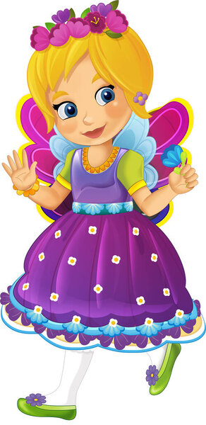 cartoon fairy tale character ef princess isolated illustration for kids