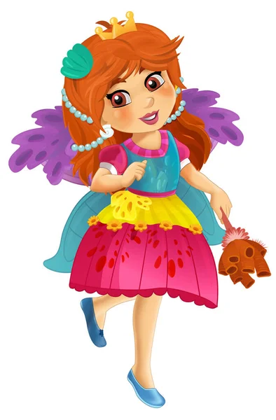 Cartoon Märchenfigur Prinzessin Isolierte Illustration Für Kinder — Stockfoto