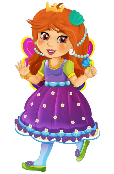 Personaje Cuento Hadas Dibujos Animados Princesa Ilustración Aislada Para Niños — Foto de Stock