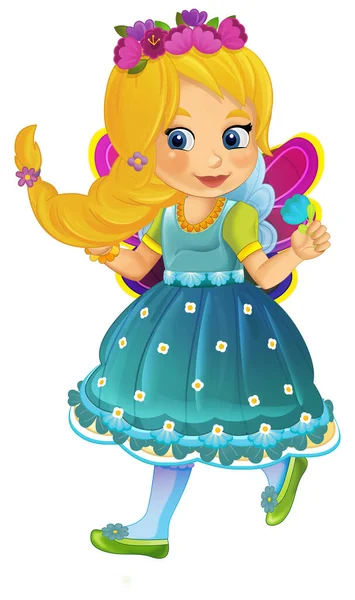 Personaje Cuento Hadas Dibujos Animados Princesa Ilustración Aislada Para Niños —  Fotos de Stock