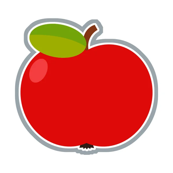 Cartoon Fruit Appel Natuur Voedsel Geïsoleerde Illustratie Voor Kinderen — Stockfoto