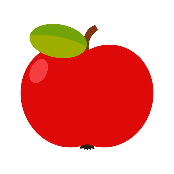 Makanan Alami Apel Buah Kartun Mengisolasi Ilustrasi Untuk Anak Anak — Stok Foto