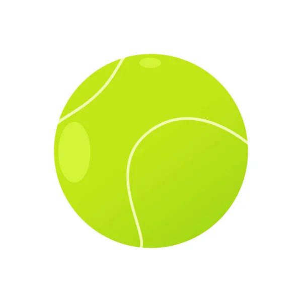 Cartoon Tennis Attrezzature Palla Isolato Sfondo Bianco Illustrazione Bambini — Foto Stock