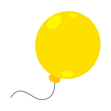 renkli doğum günü balonlu karikatür sahnesi çocuklar için izole edilmiş.