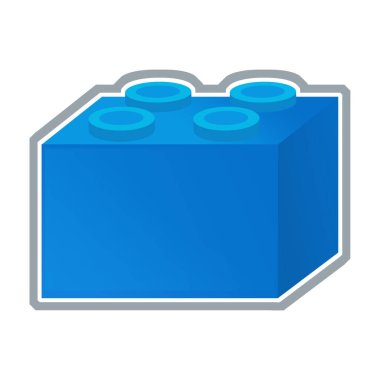 Çocuklar için plastik yapı taşı oyuncaklı karikatür sahnesi