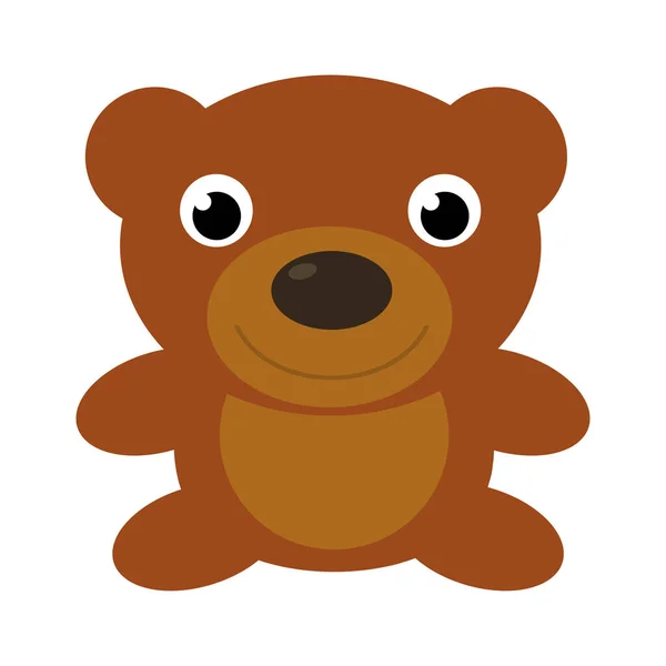 Cartoon Scene Happy Teddy Bear Animal Isolated Illustration Kids — Stock Photo, Image