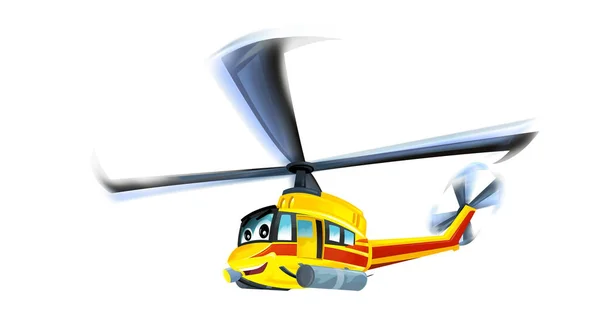 Çizgi Film Ambulans Helikopteri Çocuklar Için Izole Edilmiş — Stok fotoğraf