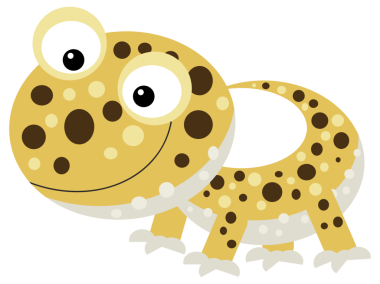 Çizgi film mutlu ve komik kertenkele kertenkele kertenkele çocuklar için görünüp gülümsüyor.