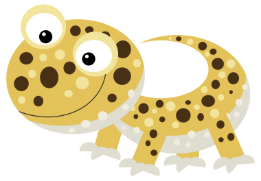 Çizgi film mutlu ve komik kertenkele kertenkele kertenkele çocuklar için görünüp gülümsüyor.