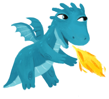 çizgi film mutlu ve komik renkli ortaçağ ejderhası veya dinozor dinosu çocuklar için izole edilmiş bir illüstrasyon