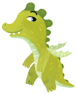 çizgi film mutlu ve komik renkli ortaçağ ejderhası veya dinozor dinosu çocuklar için izole edilmiş bir illüstrasyon