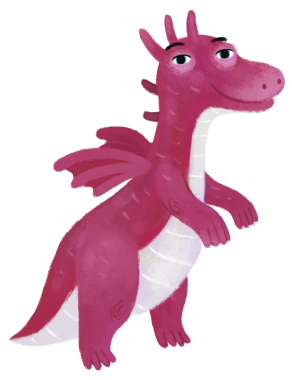 çizgi film mutlu ve komik renkli ortaçağ ejderhası veya dinozor dinosu çocuklar için izole edilmiş bir illüstrasyon