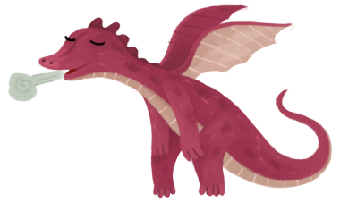 çizgi film mutlu ve komik renkli ortaçağ ejderhası veya dinozor dinosu çocuklar için izole edilmiş bir illüstrasyon