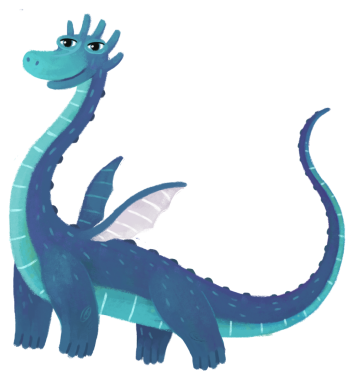 çizgi film mutlu ve komik renkli ortaçağ ejderhası veya dinozor dinosu çocuklar için izole edilmiş bir illüstrasyon