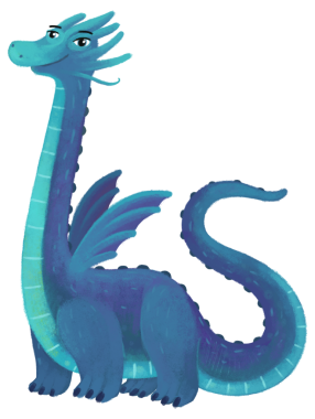 çizgi film mutlu ve komik renkli ortaçağ ejderhası veya dinozor dinosu çocuklar için izole edilmiş bir illüstrasyon