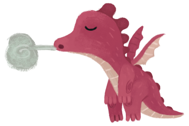 çizgi film mutlu ve komik renkli ortaçağ ejderhası veya dinozor dinosu çocuklar için izole edilmiş bir illüstrasyon