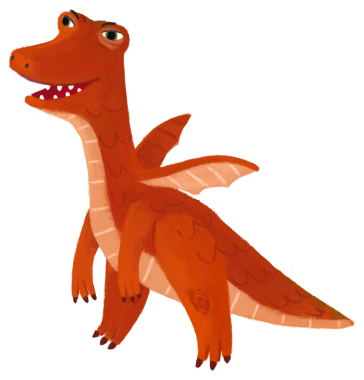 çizgi film mutlu ve komik renkli ortaçağ ejderhası veya dinozor dinosu çocuklar için izole edilmiş bir illüstrasyon