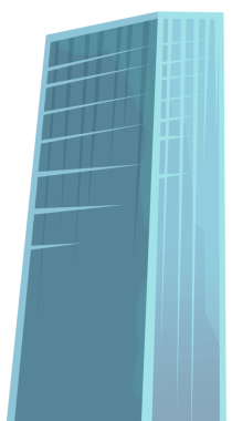 Modern gökdelenli karikatür sahnesi çocuklar için beyaz arkaplan resimlerine izole edilmiş