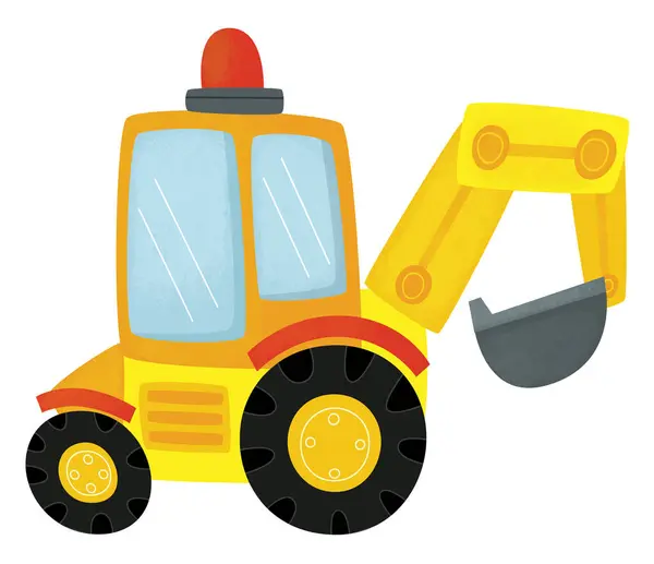 stock image cartoon scene with heavy duty car truck transportation vehicle for construction site isolated illustration for children