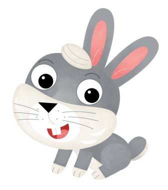 Çizgi film tavşanı ya da Paskalya tavşanı ormanları ya da çocuklar için izole edilmiş çiftlik hayvanları.