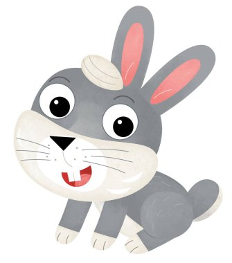 Çizgi film tavşanı ya da Paskalya tavşanı ormanları ya da çocuklar için izole edilmiş çiftlik hayvanları.