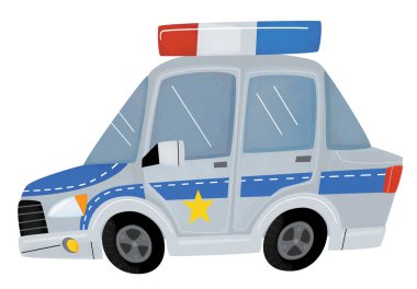 Çizgi filmdeki polis arabası polisi Sedan, çocuklar için çizimleri ayırdı