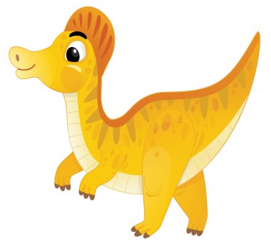 çizgi film mutlu ve komik renkli tarih öncesi dinozor serythosaurus çocuklar için izole edilmiş