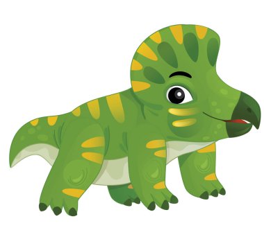 çizgi film mutlu ve komik renkli tarih öncesi dinozor dinozor prototipleri çocuklar için izole edilmiş.