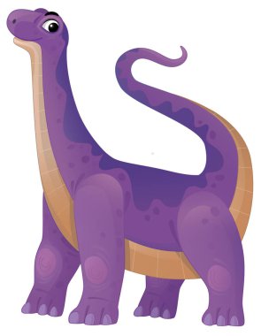 çizgi film mutlu ve komik renkli tarih öncesi dinozor dino argentinosaurus çocuklar için izole edilmiş