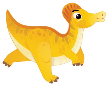 çizgi film mutlu ve komik renkli tarih öncesi dinozor serythosaurus çocuklar için izole edilmiş