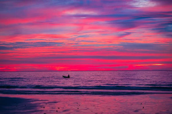 Rosa Sonnenuntergang Der Dämmerung Golf Von Thailand Insel Kood — Stockfoto