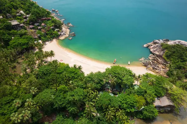 Беспилотный Вид Пляж Хаад Восточнее Острова Панган Таиланд Стоковая Картинка