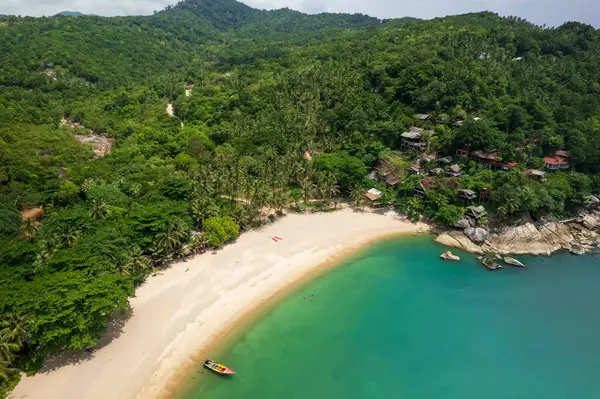 Drone Aerial View Haad Sadet Beach East Cost Koh Phangan Stock Image