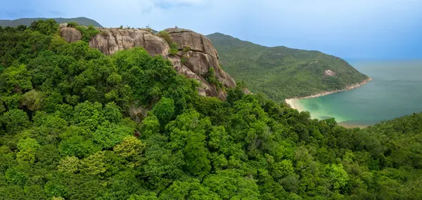 Drone Aerial View Bottle Beach Viewpoint North Cost Koh Phangan Stock Photo