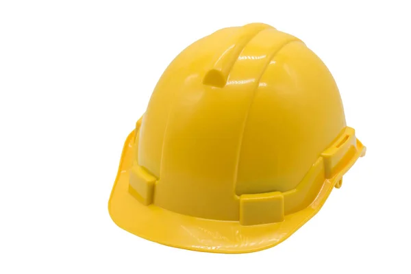Beyaz Arka Planda Izole Edilmiş Sarı Başlık Ağır Inşaat Endüstrisi — Stok fotoğraf
