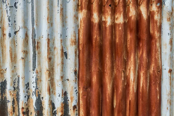 Malzeme Desenli Arka Plan Için Paslı Demir Çinko Duvar — Stok fotoğraf
