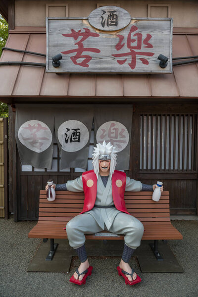 Fujiyoshida Japon Avril 2023 Jiraiya Souriant Pervy Sage Des Légendaires — Photo