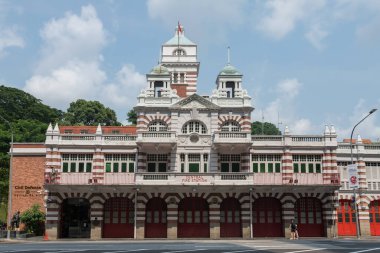 Central Fire Station or Civil defence located at Hill Street in the Museum Planning Area, Singapore. It is opposite of Funan mall. clipart