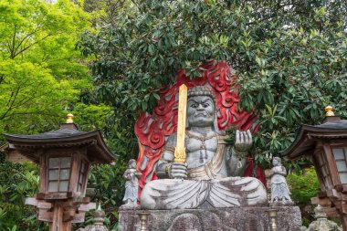 Fudou Myouou statue in Nyoirinji Temple, Ogori, Fukuoka, Japan. Here is famed for toad statue referred to as Kaeru dera instead of formal name, Seieizan Nyoirin-ji. clipart