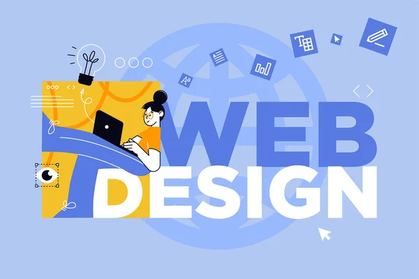 Vektorillustration Des Website Designs Kreatives Konzept Für Web Banner Social — Stockvektor