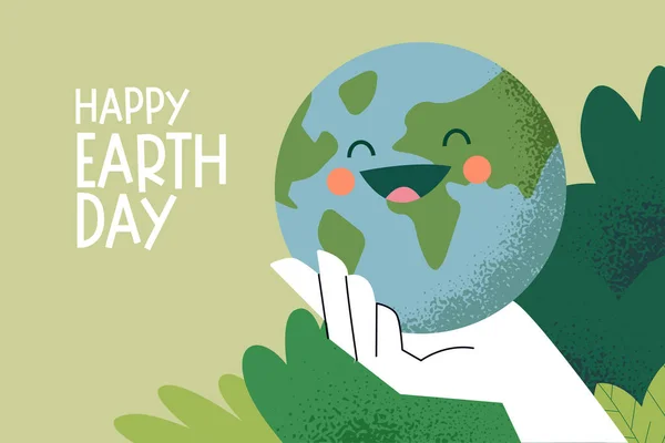 Illustration Zum Earth Day Ökologie Umweltprobleme Und Umweltschutz Vektor Illustrationskonzept — Stockvektor