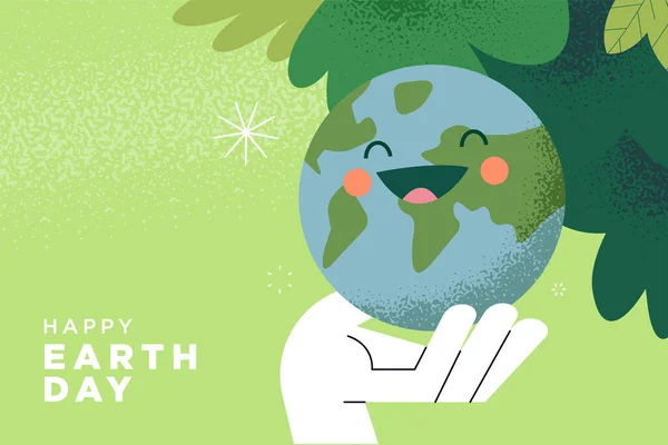 Εικόνα Γήινης Ημέρας Οικολογία Περιβαλλοντικά Προβλήματα Και Προστασία Του Περιβάλλοντος — Διανυσματικό Αρχείο