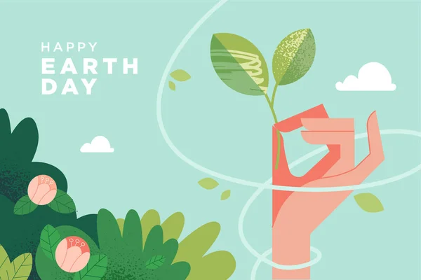 Hari Ibu Bumi Internasional Ekologi Masalah Lingkungan Dan Perlindungan Lingkungan - Stok Vektor