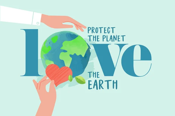 국제적 어머니 Mother Earth Day 생태학 그래픽 디자인을 비즈니스 프레젠테이션 — 스톡 벡터