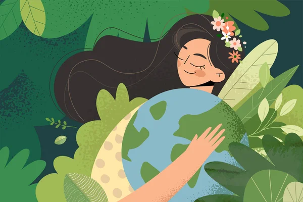 Международный День Матери Земли Экология Экологические Проблемы Защита Окружающей Среды — стоковый вектор